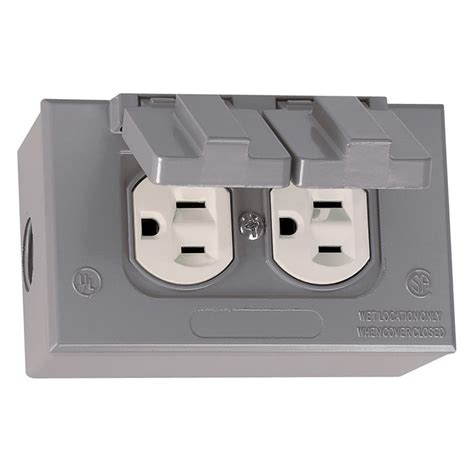 electrical outlet box outside the wall|wall mounted receptacle box.